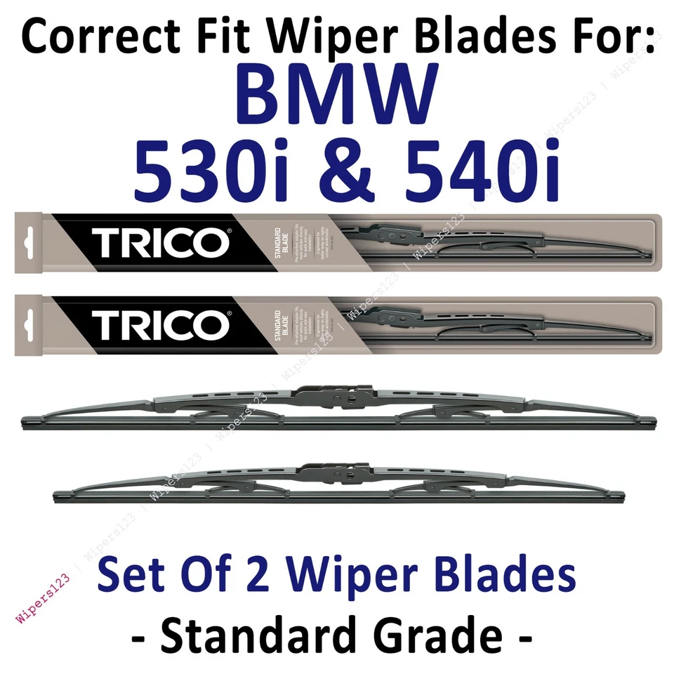 Paquete de 2 escobillas limpiaparabrisas estándar - aptas para BMW 530i 540i 1994-1995 - 30221/240 Foto 1 de 1