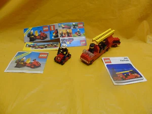 LEGO 1976 #485 Fire Truck & 1981 #6611 Fire Chief Complete w/ Brochure (M) - Picture 1 of 22