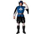 ATOSA Men's Adult Blue Musketeer Costume Outerwear (Pack of 12) XS-S Multicolour