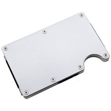 Hard Rigid Aluminum Metal Credit Bank Card RFID Wallet Slim Belt Clip Screws