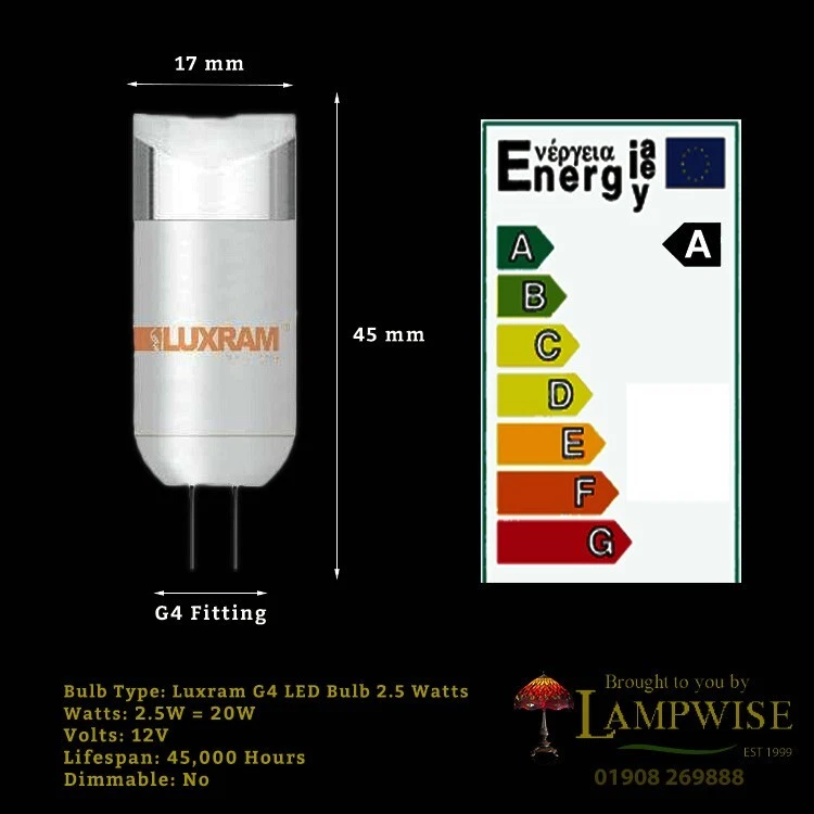 Luxram 2.5w G4 12v Low Voltage Led Capsule - Image 1 of 1