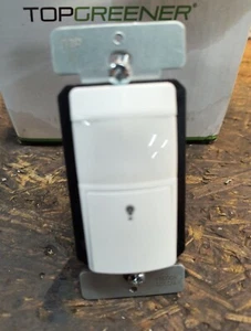 TopGreener Motion Sensor Occupancy Sensor PRI Wall Switch TDOS5-KM-W-F White - Picture 1 of 10