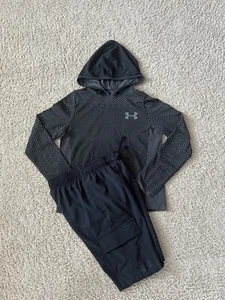 Under Armour Light Weight Hoodie & Nylon Athletic Cargo Jogger Pants Set Size SM - Picture 1 of 12