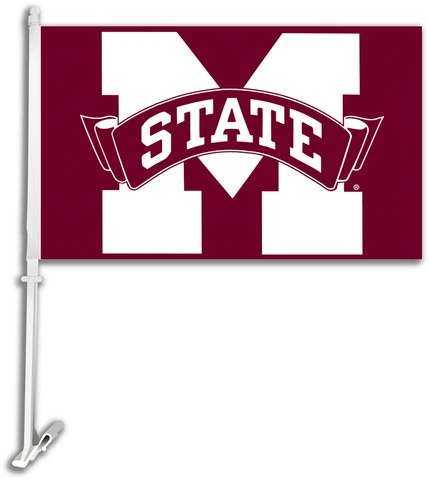 Mississippi State Bulldogs 11" x 18" Two Sided Car Flag NCAA Cover