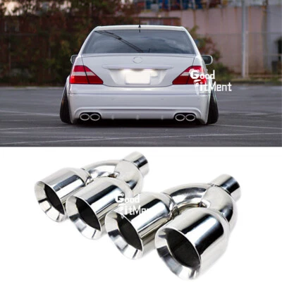 For Lexus LS460 LS430 LS400 Dual Exhaust Tip 2.5" Inlet 3.5" Outlet 9.5" Weld On - Image 1 of 4