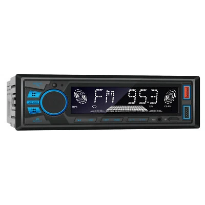 Receptor estéreo de radio Bluetooth para automóvil Din único reproductor de MP3 FM USB AUX unidad principal Foto 1 de 4