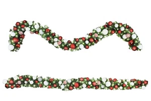 9' Candy Themed Sequoia Garland with Warm White LED Lights - Picture 1 of 2