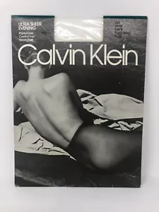 Calvin Klein 620 1985 blanco ultra transparente pantimedias control superior sandalia talla B - Imagen 1 de 6