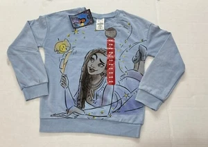Neu mit Etikett Disney Wish Mädchen Pullover mineralgewaschen Rundhalsausschnitt - blau - Medium & Large - Bild 1 von 6