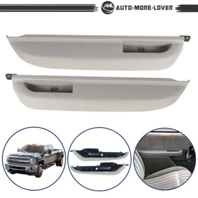 Pair Front Door Armrest For 90-94 Chevrolet GMC C1500 K1500 Blazer Yukon Gray - Image 1 of 4