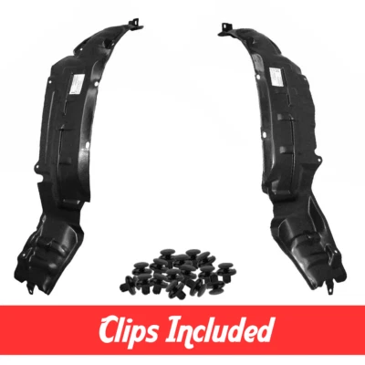 Front Driver & Passenger Side Fender Liner Set w/ Clips For 1998-2004 Frontier Foto 1 de 4