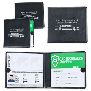 Kfz Zulassung und Versicherung Karten Halter 2 Packungen Auto Dokument Ausweis Halter Gl... - Bild 1 von 7