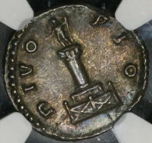161 NGC Ch XF Antoninus Pius Roman Empire Divo Pio Column Denarius (20052501C) - Picture 1 of 4