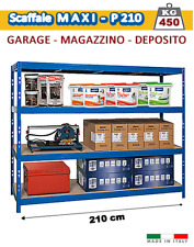 Scaffalatura Metallica - 210 cm per Garage e Magazzino - 450 Kg 