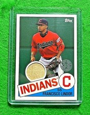 FRANCISCO LINDOR 1985 BASEBALL PATCH RELIC CARD INDIANS 2020 TOPPS SERIES ONE  