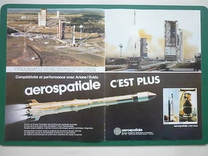 1/1985 PUB AEROSPATIALE ARIANE 3 SYLDA SPACE ESPACE SATELLITE ORIGINAL FRANZÖSISCHE ANZEIGE - Bild 1 von 1