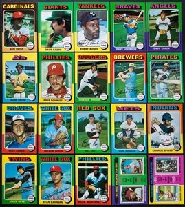 Topps 1975 - 20 Mini Baseball Karten, Nr. zwischen 27 & 212 - siehe Fotos - Bild 1 von 5