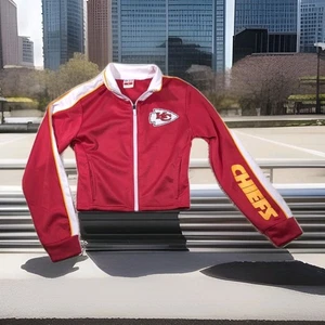 Ultra Game Embroidered NFL Kansas City Chiefs Cropped Athletic Jacket Women's XS - Picture 1 of 9