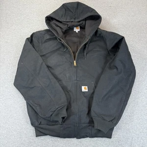 Carhartt J131 BLK Giacca Uomo Adulto M Nero Cappuccio Foderato UNION Made In USA J131BLK - Foto 1 di 13