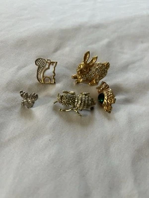 Lote de broche broche abeja miel esmalte dorado animal insecto pieza de moda  Foto 1 de 4