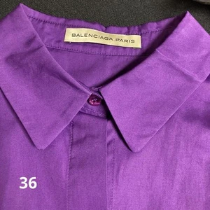 BALENCIAGA Purple Long Sleeve Shirt #PG90GD - Picture 1 of 5