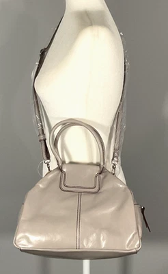 Hobo Sheila Drop Handle Light Gray Satchel Crossbody Bag NWT - Image 1 of 4