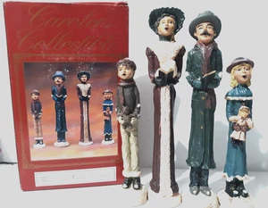 Windsor Collection Set of 4 Christmas Pencil Carolers Old World Figurines Resin - Picture 1 of 11