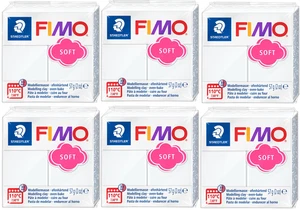 FIMO Soft Polymer Oven Bake Modelling Clay - 57g Blocks - Set of 6 - White - Picture 1 of 3