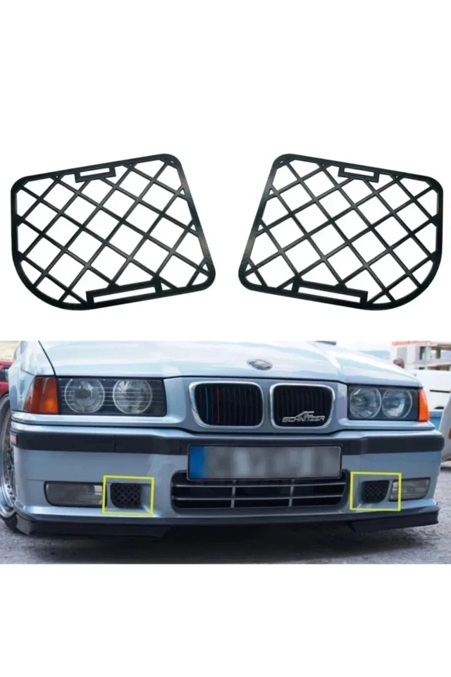 Fit For M3 BMW E36 1992-1999 Bumper Metal Grille Set 2 pcs - Image 1 of 1