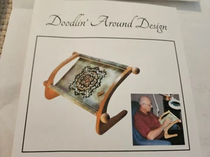 Needlepoint Lap Stitch Frame with 5 Dowel Sets Handcrafted Oak Doodlin' Around - Picture 1 of 6