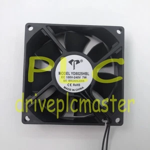 1PCS YD8025HBL EC 100V-240V 7W 2-Wire Dual Ball Cooling Fan #dr - Picture 1 of 3