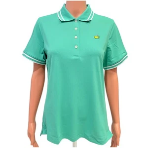 Masters Magnolia Lane Mist Green Cotton Polo with White Stripe Collar - Picture 1 of 1