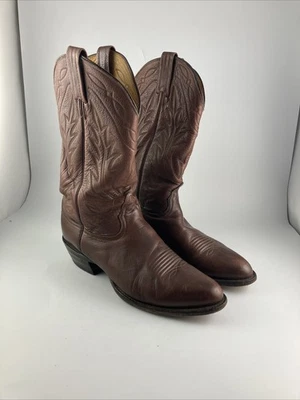NOCONA Brown Leather Western Cowboy Boot Womens Size 9B Made in USA - Image 1 of 4