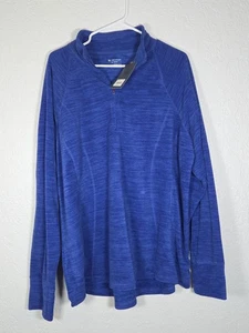 TEK GEAR Viertel-Reißverschluss Stehkragenpullover Plus 2X blau - Bild 1 von 4