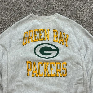 Vintage 90s Champion Reverse Weave Green Bay Packers Sweatshirt Mens XL 21.5x26 - Picture 1 of 5