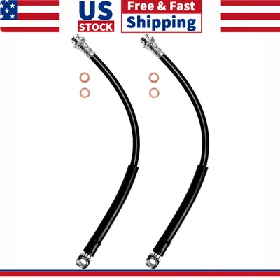 2x Front Brake Hose Brake Line For 1974 1975 Chevrolet Bel Air - Image 1 of 4