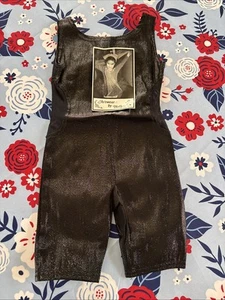 De colección Etiquetas Nuevas Años 80 90 Niño Ropa de Baile Unitard 4T Negro Elástico Brillante Red de Pesca - Imagen 1 de 9