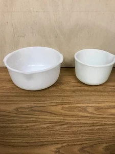 Vintage Sunbeam Glasbake Fire King weiß Rührschüsseln Mixmaster Glasausgießer 10 - Bild 1 von 10