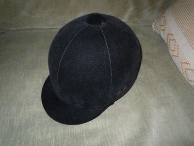 Casco protector de equitación Crown Shield II de terciopelo negro 6 5/8 Foto 1 de 4