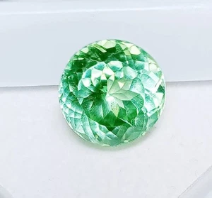 Tourmaline Round Cut Natural Paraiba Green Loose Certified 6+ Ct Gemstone - Picture 1 of 5