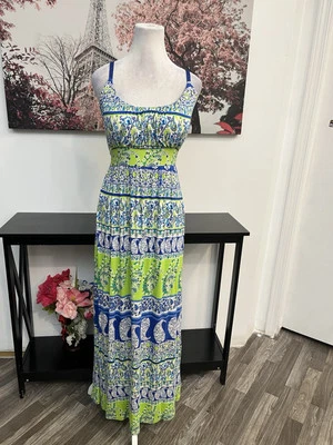 Vestido largo New Directions Petite A Line para mujer talla L cachemira con relleno de sujetador Foto 1 de 4