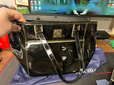 Dooney & Bourke Patent Leather Black Purse with matching wallet and card holder  - Image 1 of 4