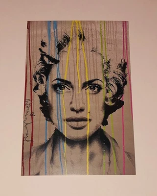 MR BRAINWASH MBW EN CONSTRUCCIÓN Angelina Jolie TARJETA PROMOCIONAL EXPOSICIÓN DE ARTE 2010 RARA Foto 1 de 3