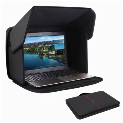 12-16inch Laptop Sun Glare Shield Foldable Privacy Screen Hood  Working Outside - Image 1 of 4