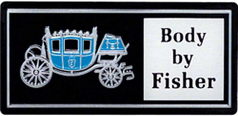 1978-90 Door Sill Plate Emblem; Body By Fisher; Each - Image 1 of 1