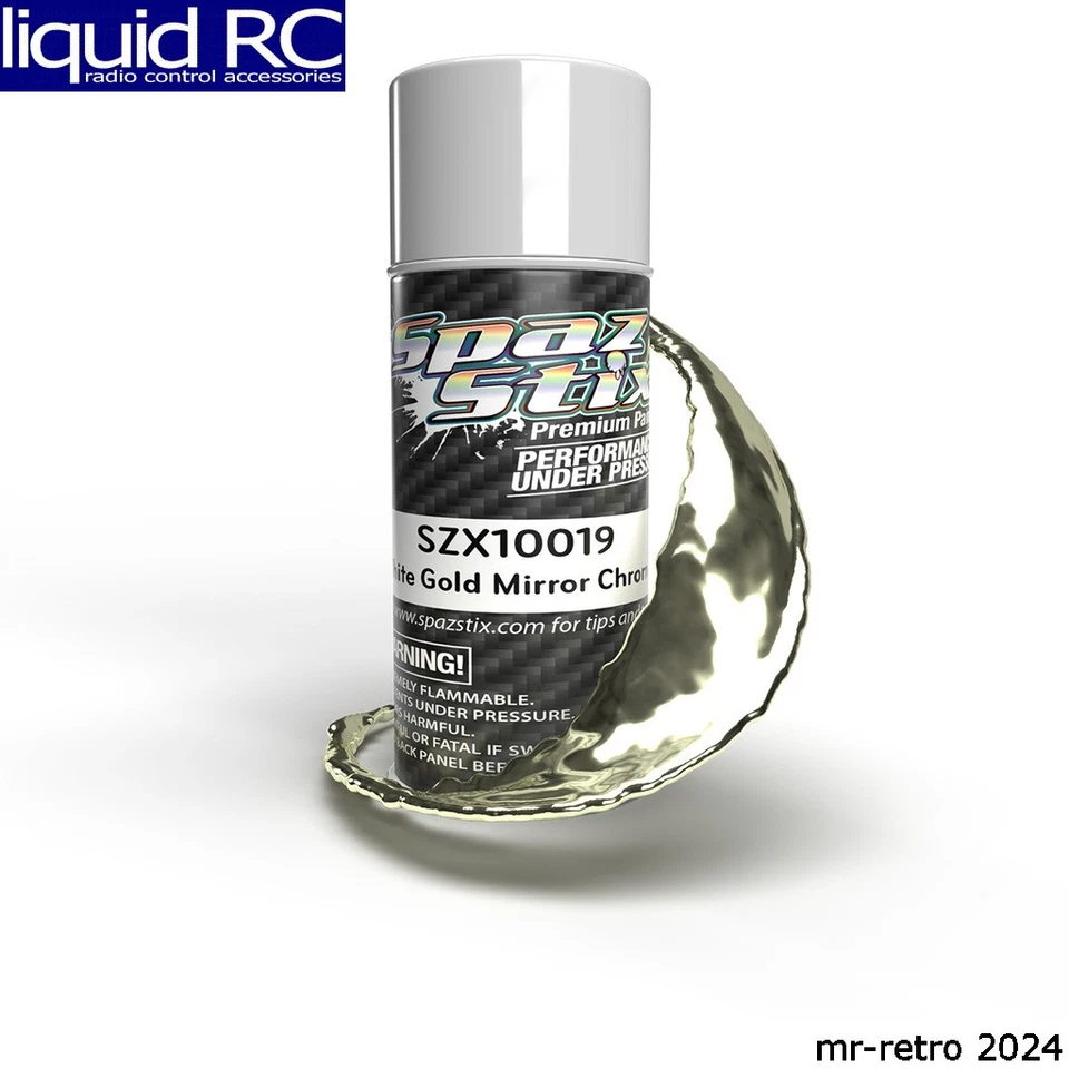 Spaz Stix 10019 White Gold Mirror Chrome Aerosol Paint 3.5oz Can - Image 1 of 1