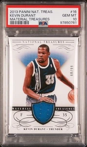 2013-14 National Treasures Material /99 Kevin Durant #16 Thunder PSA 10 - Bild 1 von 2