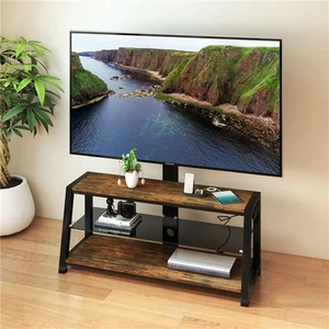 TV Stand Height Adjustable Universal Swivel Mount 32"-65"TV Entertainment Center - Picture 1 of 19