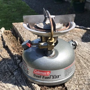 Vintage Coleman 533 Dual Fuel Stove *Dual-Dated 01/02 & 03/02* Tested & Working - Picture 1 of 9