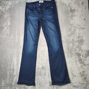 Paige Jeans Women's 28 x 33 High Rise Manhattan Bootcut Dark Wash Stretch Preppy - Picture 1 of 16
